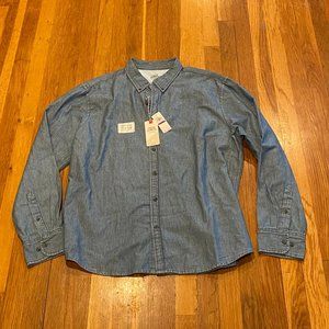 Izod Saltwater Denim Shirt NWT Size 2X